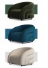 Tarquin Accent Lounge Chair -White Velvet in stock